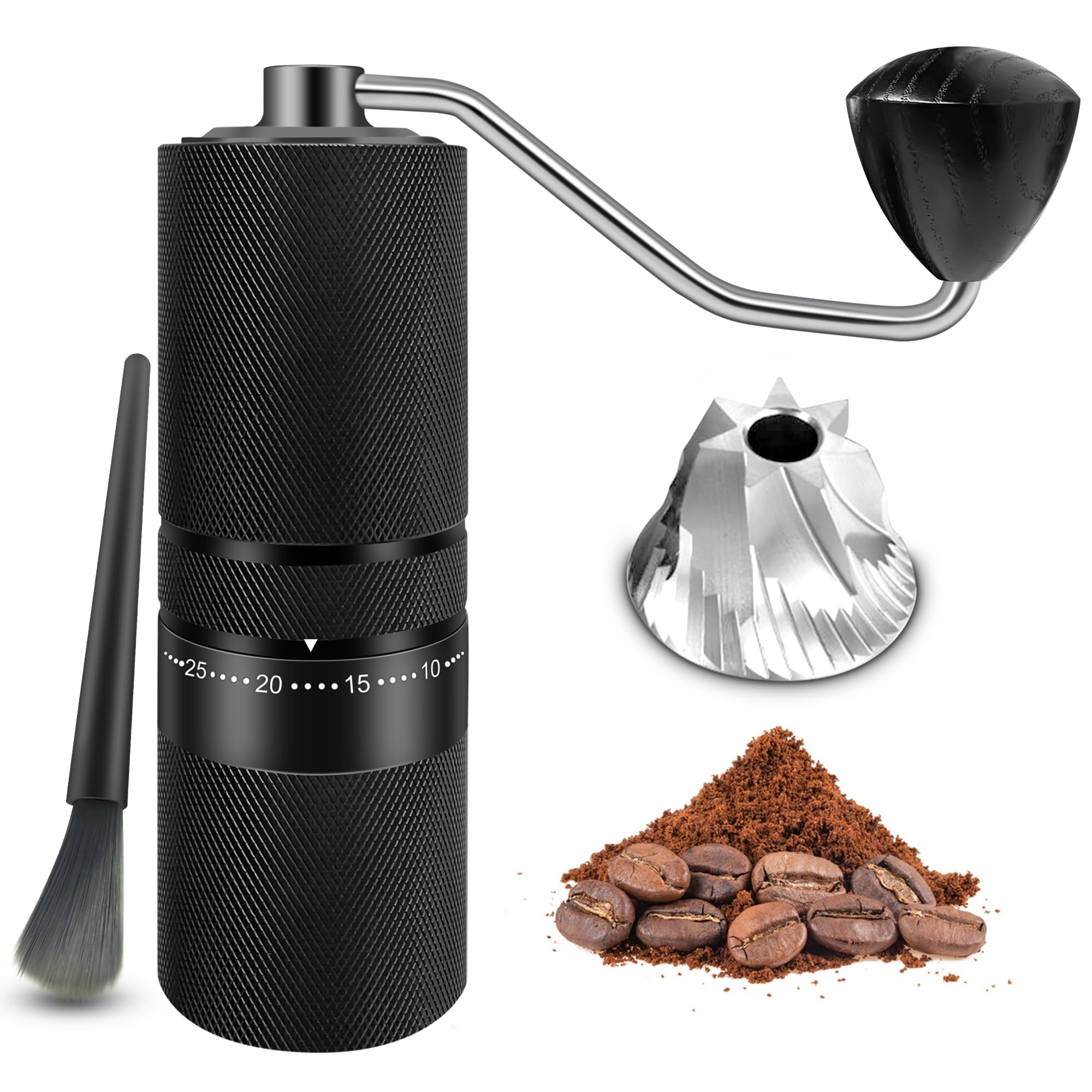 Amazon | 手動コーヒーグラインダー 60個 外部調整可能設定 小型 Amazon | 手動コーヒーグラインダー 60個 外部調整可能設定 小型